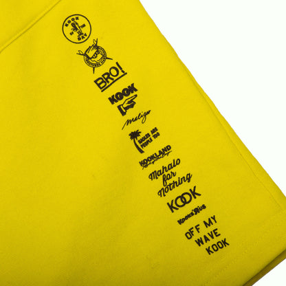 TEAM KOOK BRO! SWEAT SHORTS (YELLOW)